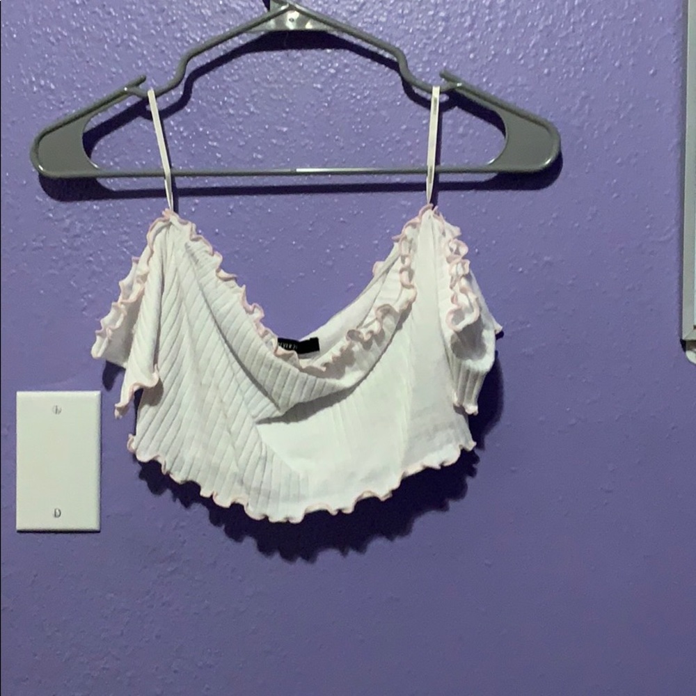 white crop top